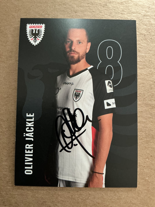Olivier Jäckle, Switzerland 🇨🇭 FC Aarau 2024/25 hand signed