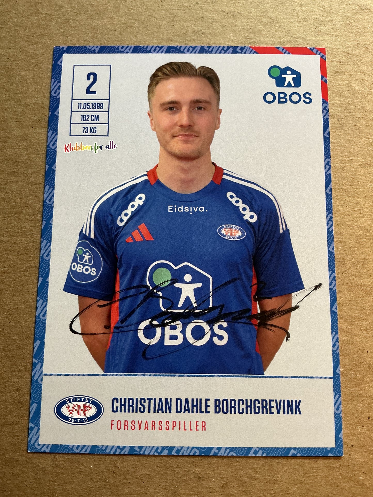 Christian Borchgevink, Norway 🇳🇴 Vålerenga Fotball 2024/25 hand signed