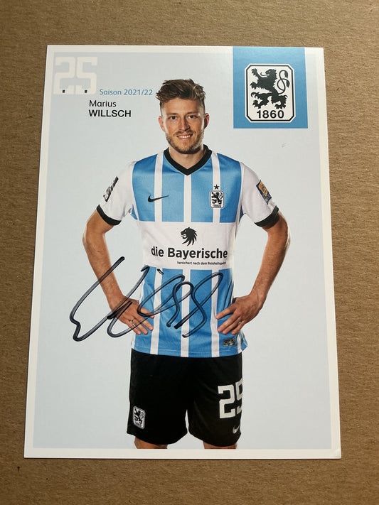Marius Willsch, Germany 🇩🇪 TSV 1860 München 2021/22 hand signed