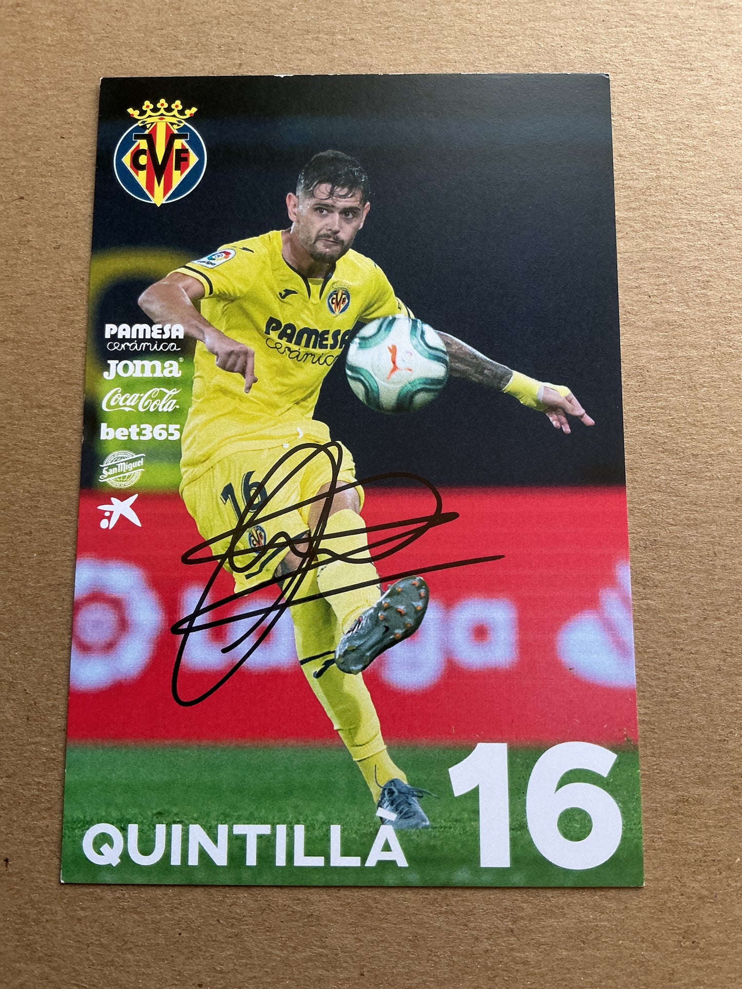 Xavi Quintillà, Spain 🇪🇸 Villarreal CF 2019/20 hand signed