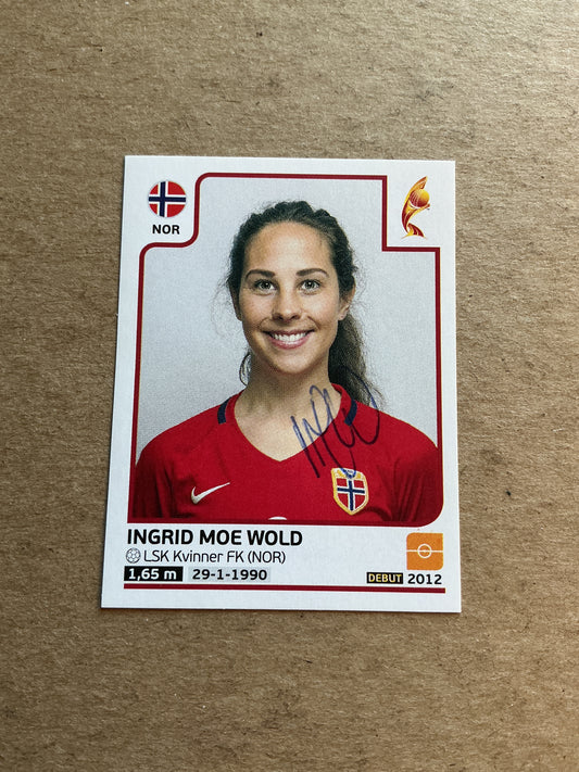 Ingrid Moe Wold, Norway 🇳🇴 FIFA Women’s Euro Cup 2017 Panini hand signed