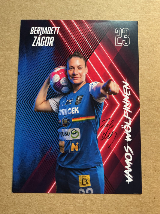 Bernadett Zagor, Hungary 🇭🇺 SKN St.Pölten 2022/23 hand signed