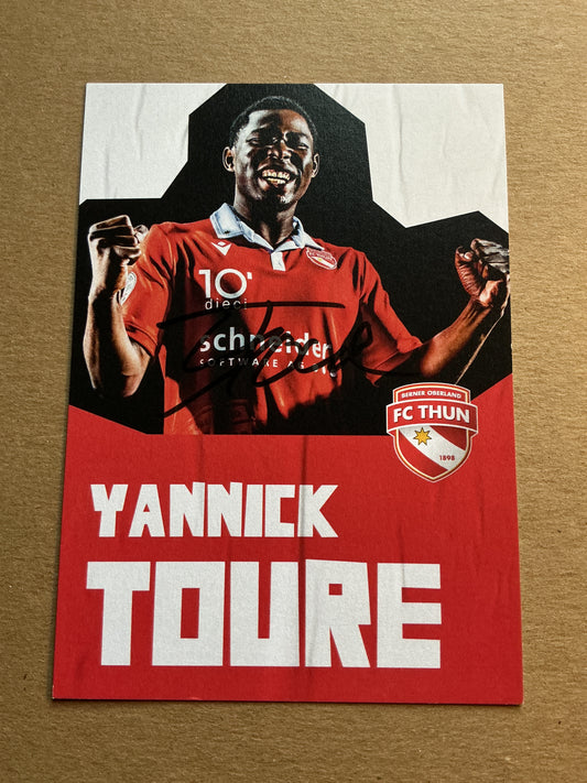 Yannick Toure, Senegal 🇸🇳 FC Thun 2022/23 hand signed