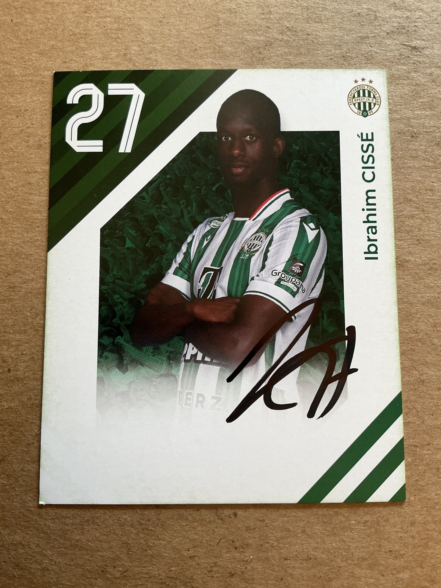 Ibrahim Cisse, France 🇫🇷 Ferencvaros TC 2024/25 hand signed
