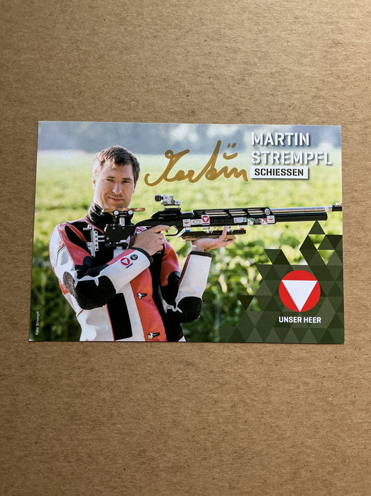 Martin Strempfl, Austria 🇦🇹 Shooting Summer Olympics 2024 hand signed