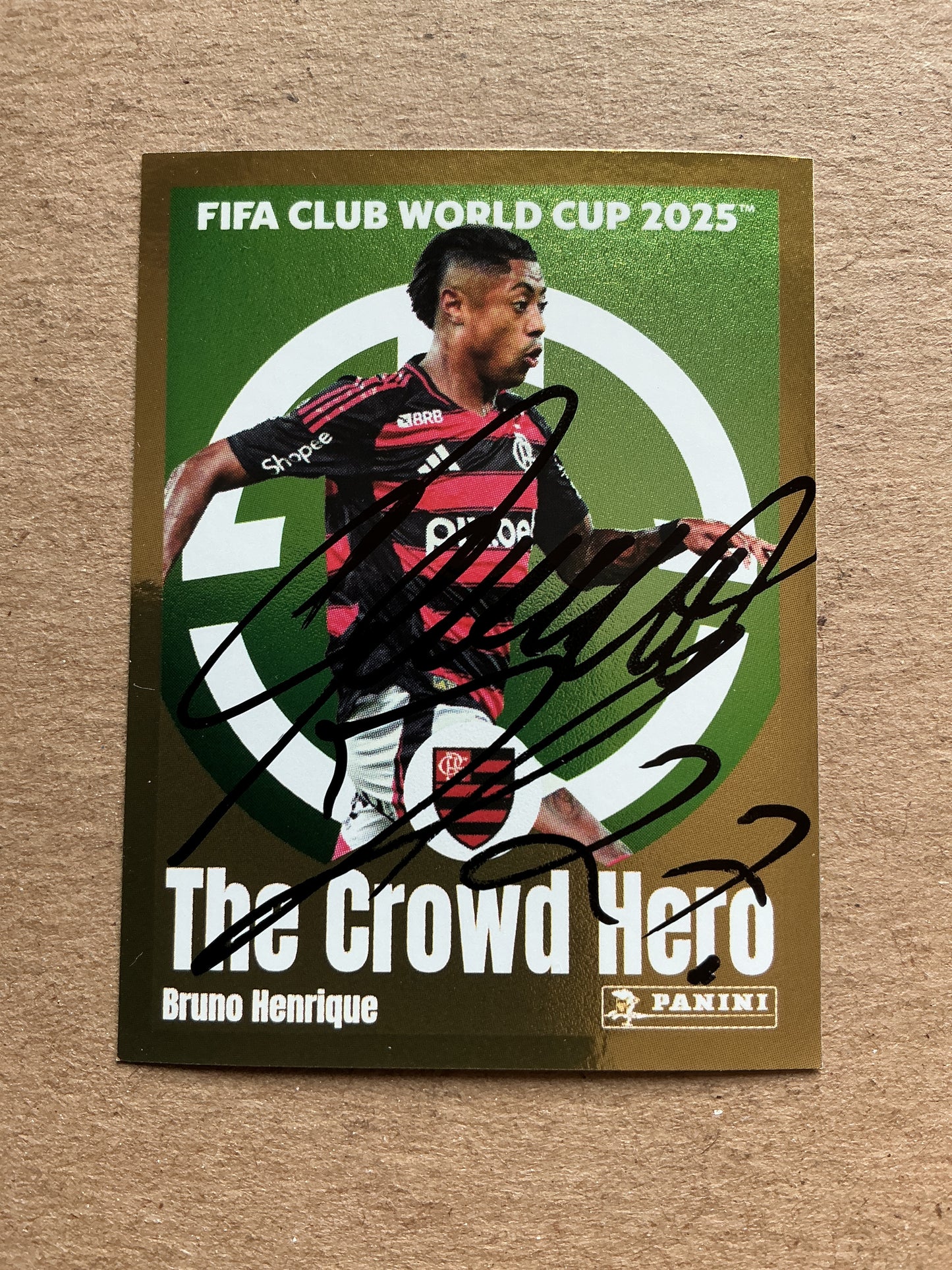 Bruno Henrique, Brazil 🇧🇷 CR Flamengo Club World Cup 2025 Panini hand signed