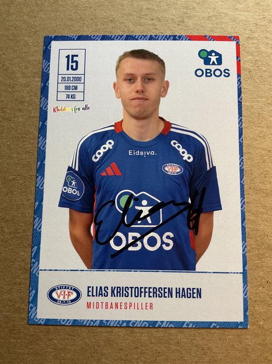 Elias Hagen, Norway 🇳🇴 Vålerenga Fotball 2024/25 hand signed
