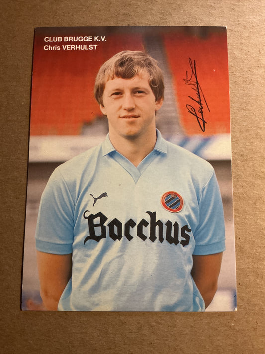 Chris Verhulst, Belgium 🇧🇪 Club Brugge 1983/84 hand signed