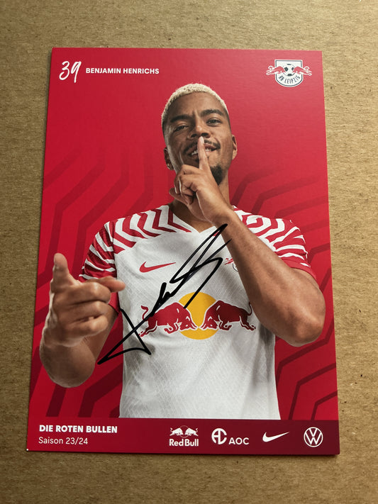 Benjamin Henrichs, Germany 🇩🇪 RB Leipzig 2023/24 hand signed