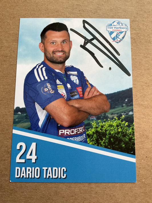 Dario Tadic, Austria 🇦🇹 TSV Hartberg 2022/23 hand signed