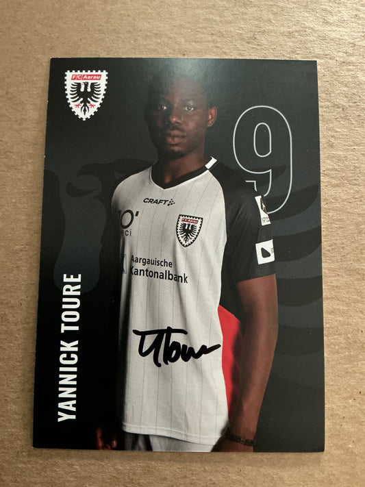 Yannick Toure, Switzerland 🇨🇭 FC Aarau 2024/25 hand signed