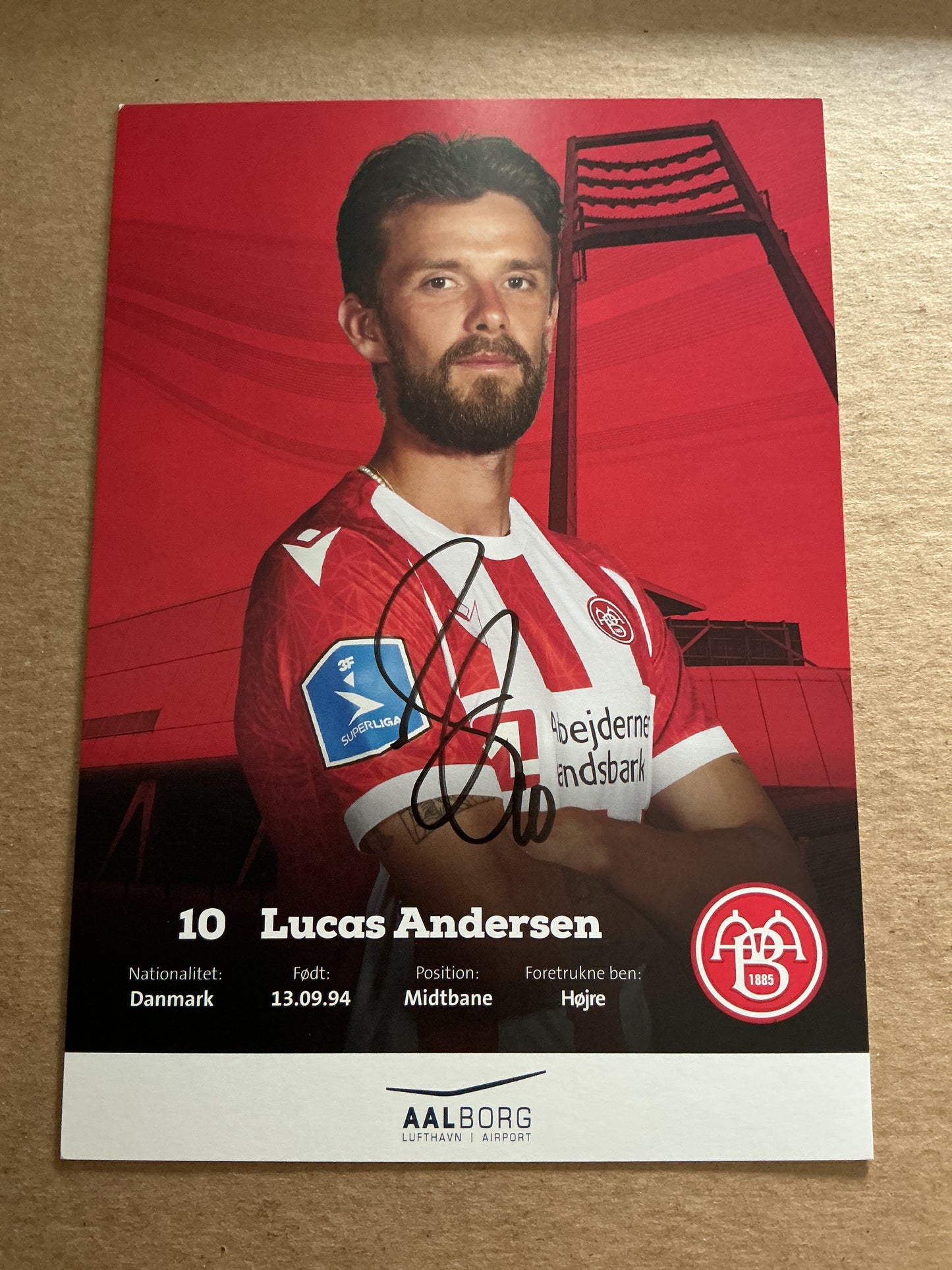 Lucas Andersen, Denmark 🇩🇰 Aalborg BK 2022/23 hand signed