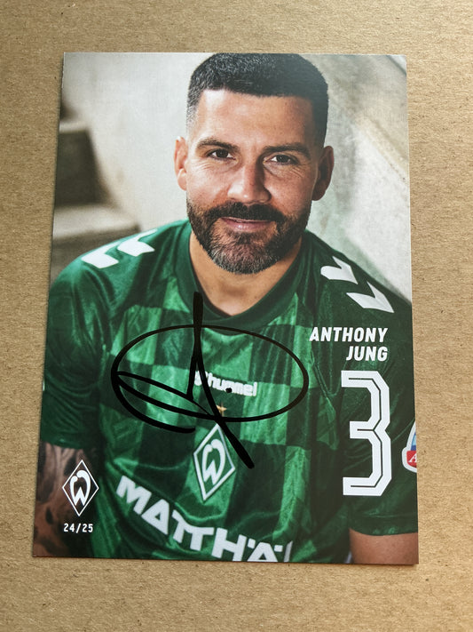 Anthony Jung, Germany 🇩🇪 SV Werder Bremen 2024/25 hand signed