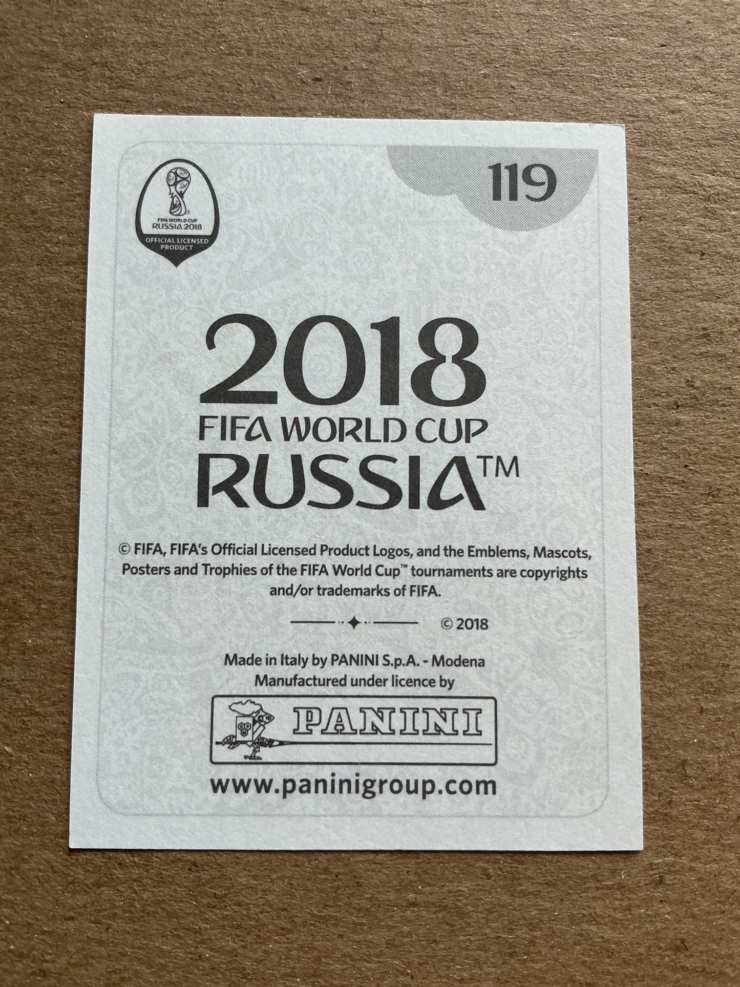 Cédric, Portugal 🇵🇹 FIFA World Cup 2018 Panini hand signed