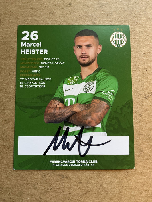 Marcel Heister, Germany 🇩🇪 Ferencváros 2020/21 hand signed