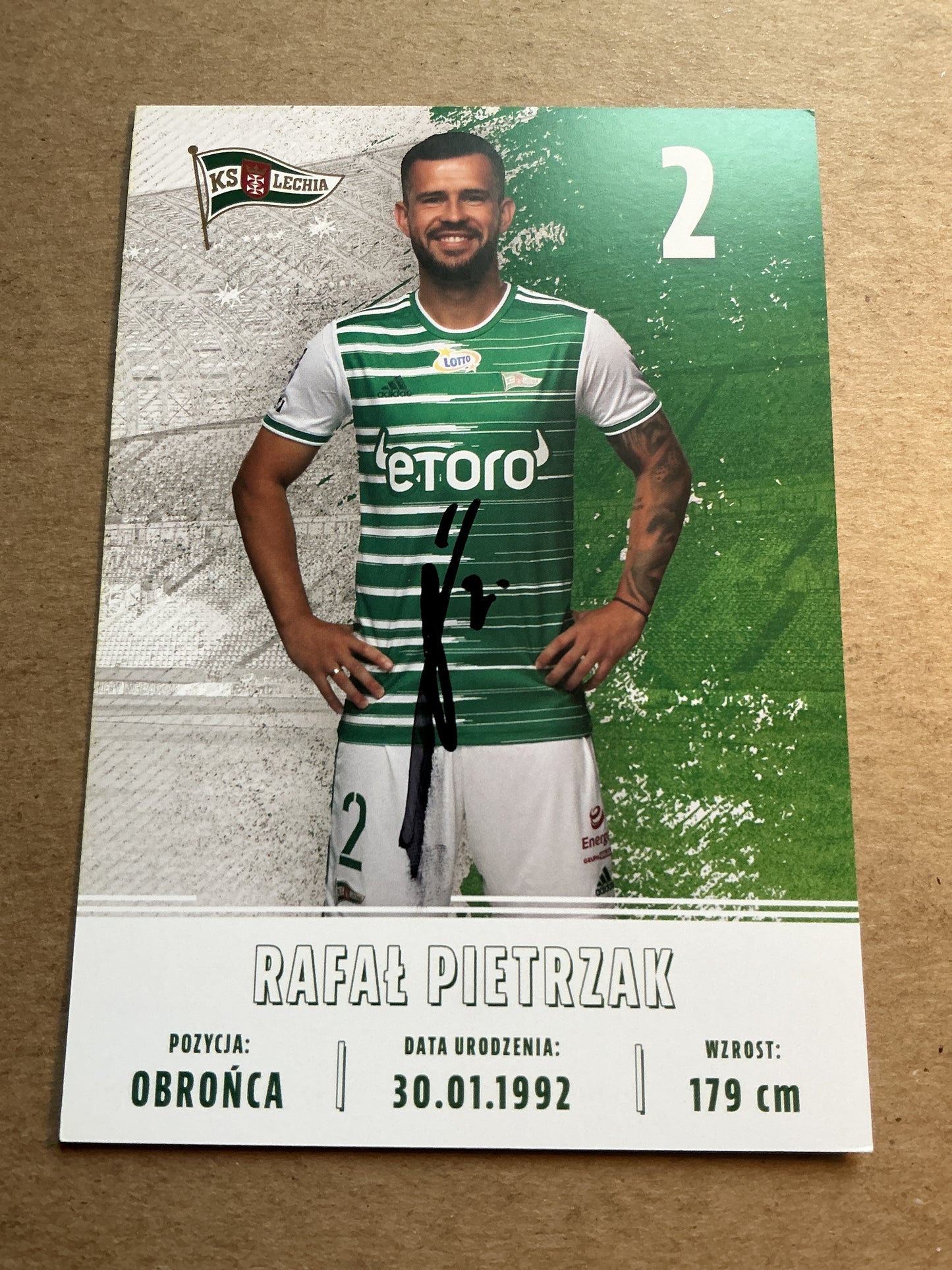 Rafał Pietrzak, Poland 🇵🇱 Lechia Gdansk 2022/23 hand signed