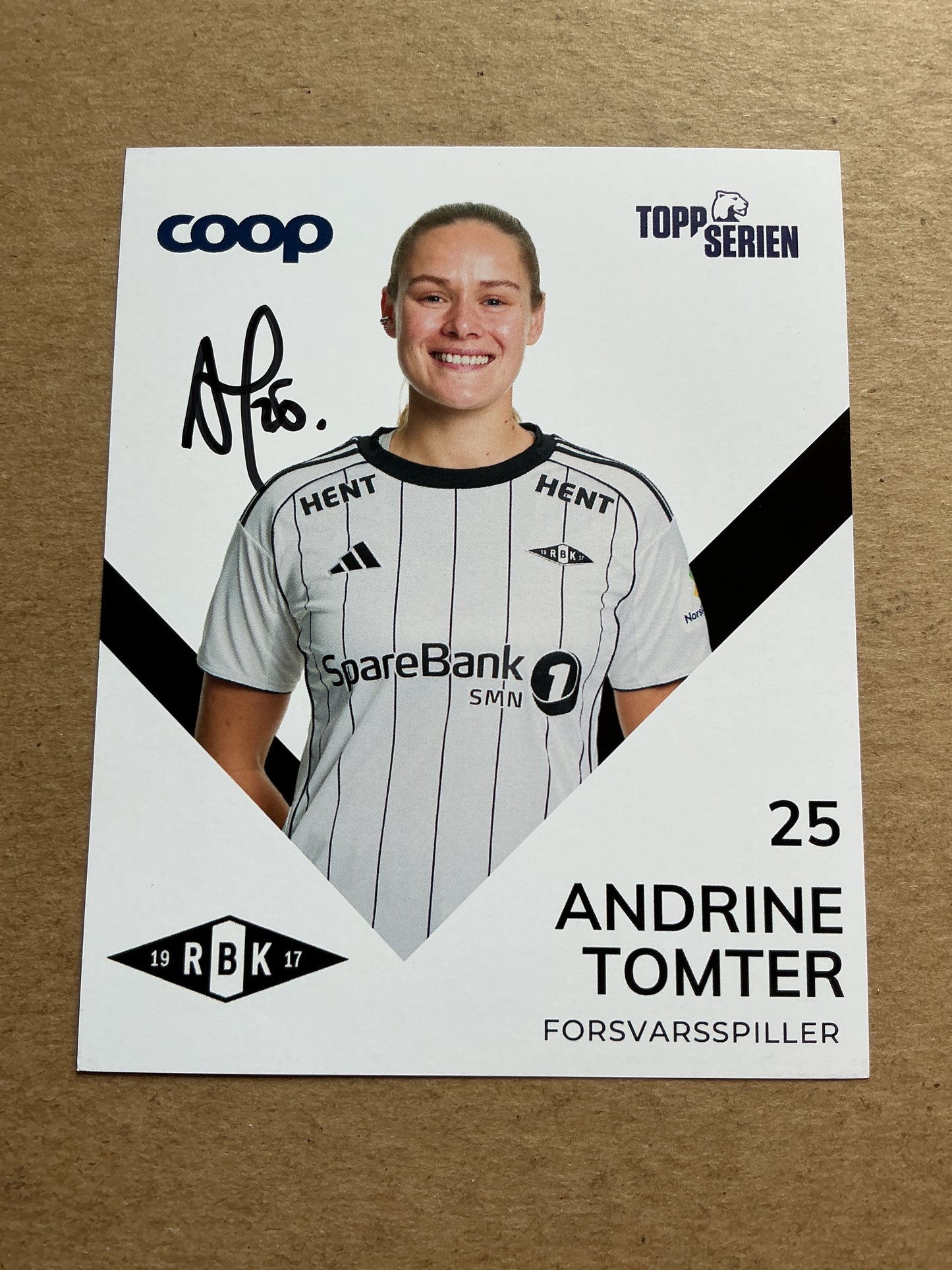 Andrine Tomter, Norway 🇳🇴 Rosenborg BK 2025/26 hand signed