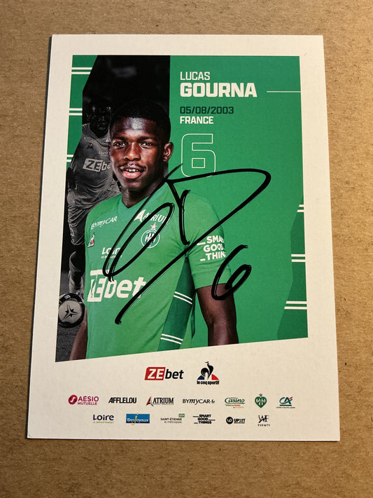 Lucas Gourna, France 🇫🇷 AS Saint-Étienne 2021/22 hand signed