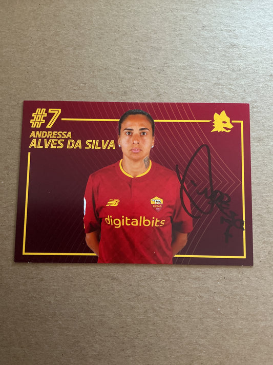 Andressa Alves, Brazil 🇧🇷 AS Roma 2022/23 hand signed