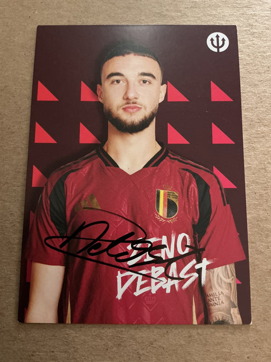 Zeno Debast, Belgium 🇧🇪 UEFA Euro 2024 Sporting CP hand signed