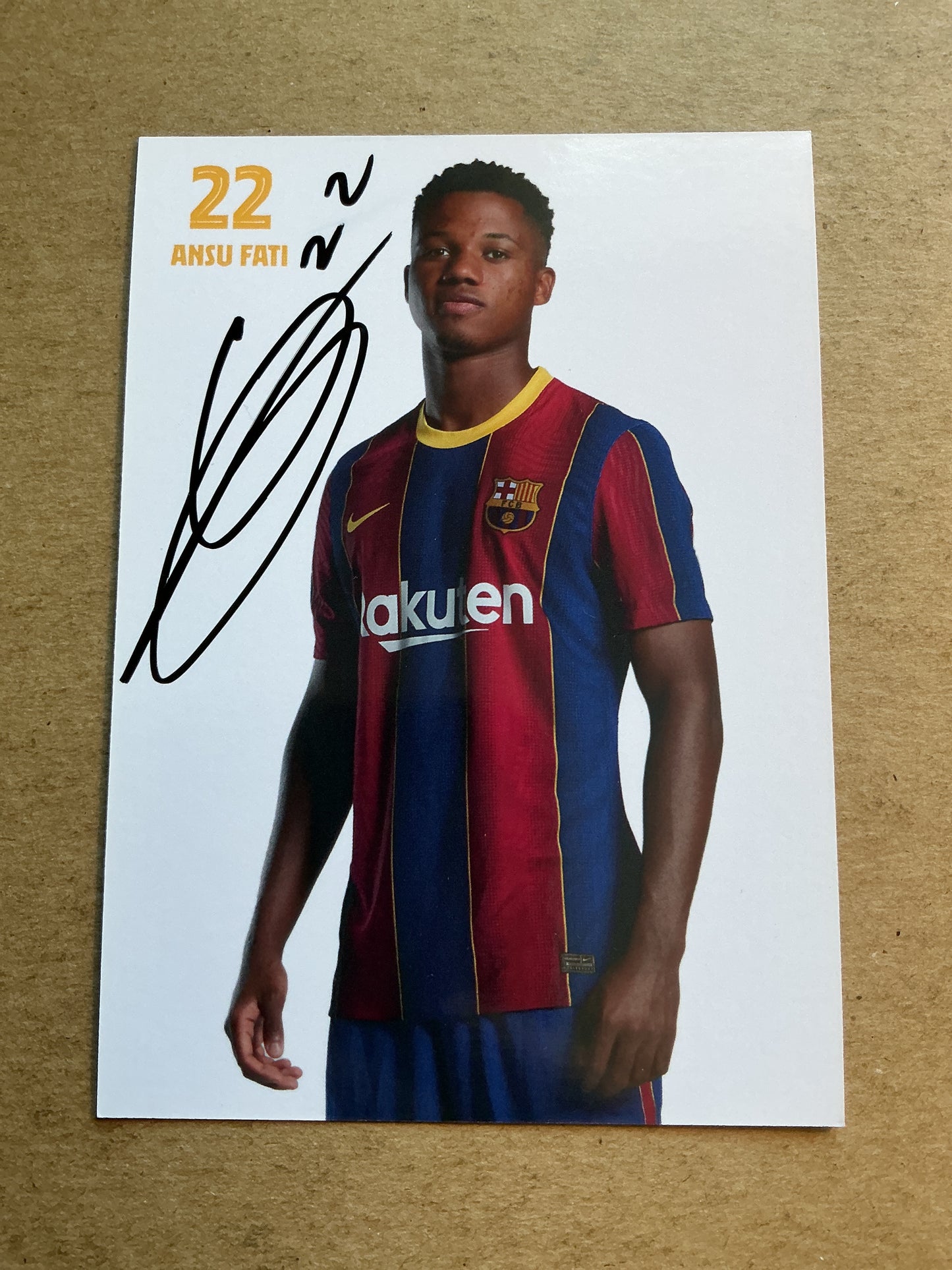 Ansu Fati, Spain 🇪🇸 FC Barcelona 2020/21 hand signed