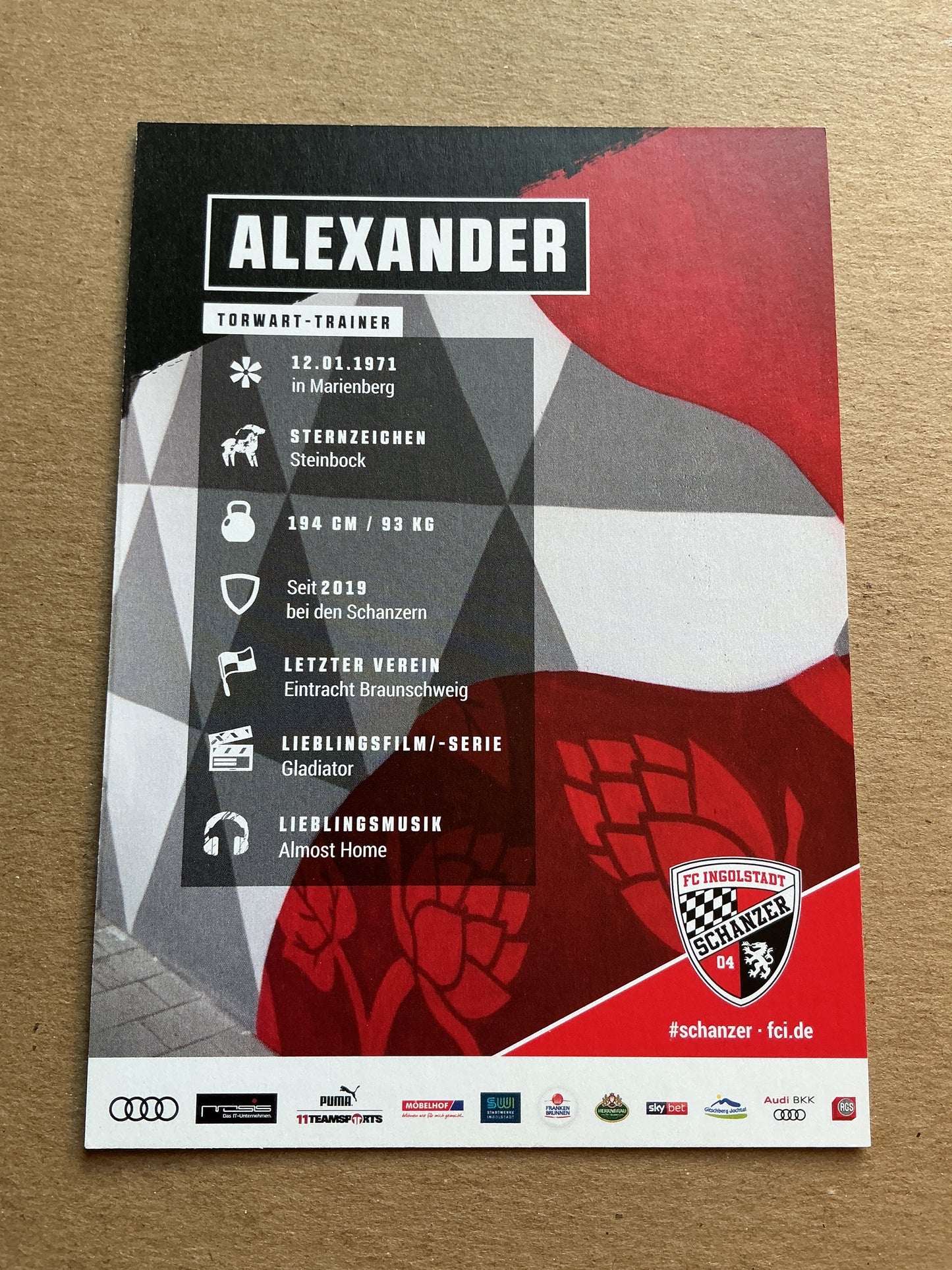 Alexander Kunze, Germany 🇩🇪 FC Ingolstadt 04 2020/21 hand signed
