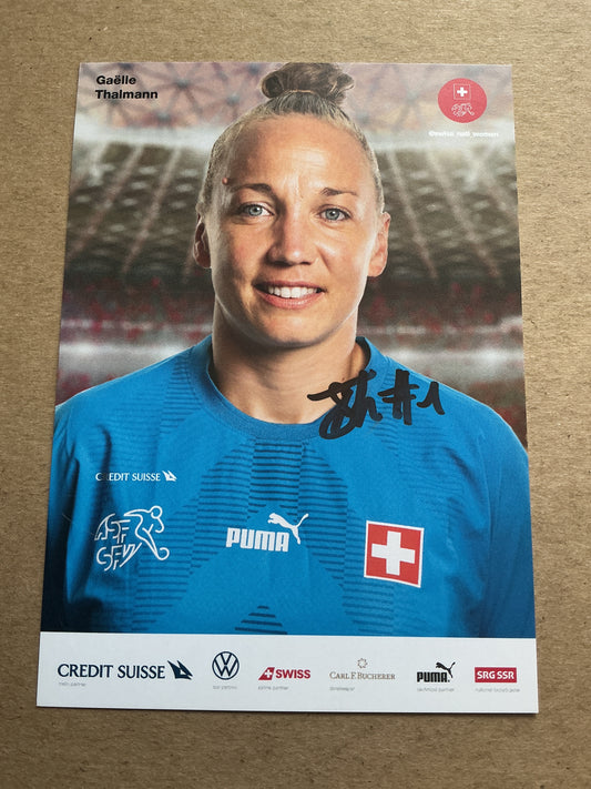 Gaelle Thalmann, Switzerland 🇨🇭 Women’s World Cup 2023 hand signed