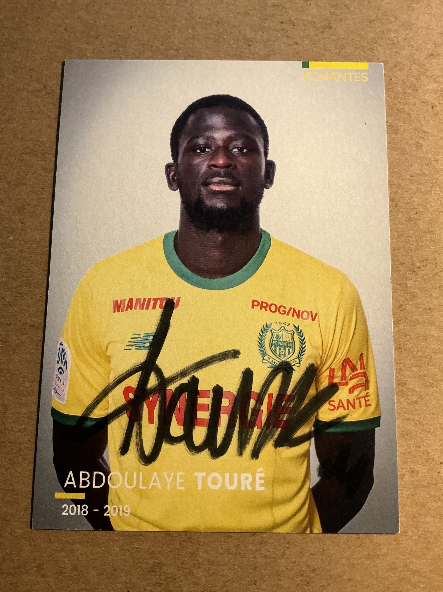 Abdoulaye Toure, France 🇫🇷 FC Nantes 2018/19 hand signed
