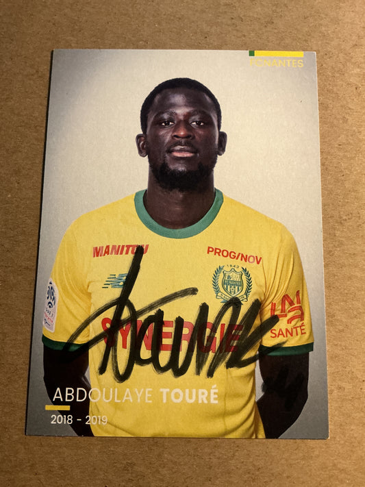 Abdoulaye Toure, France 🇫🇷 FC Nantes 2018/19 hand signed