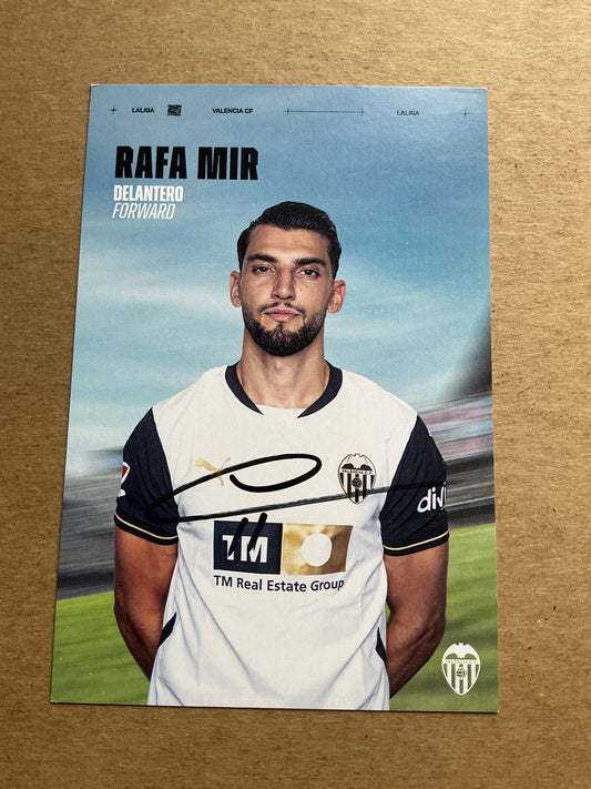 Rafa Mir, Spain 🇪🇸 Valencia CF 2024/25 hand signed
