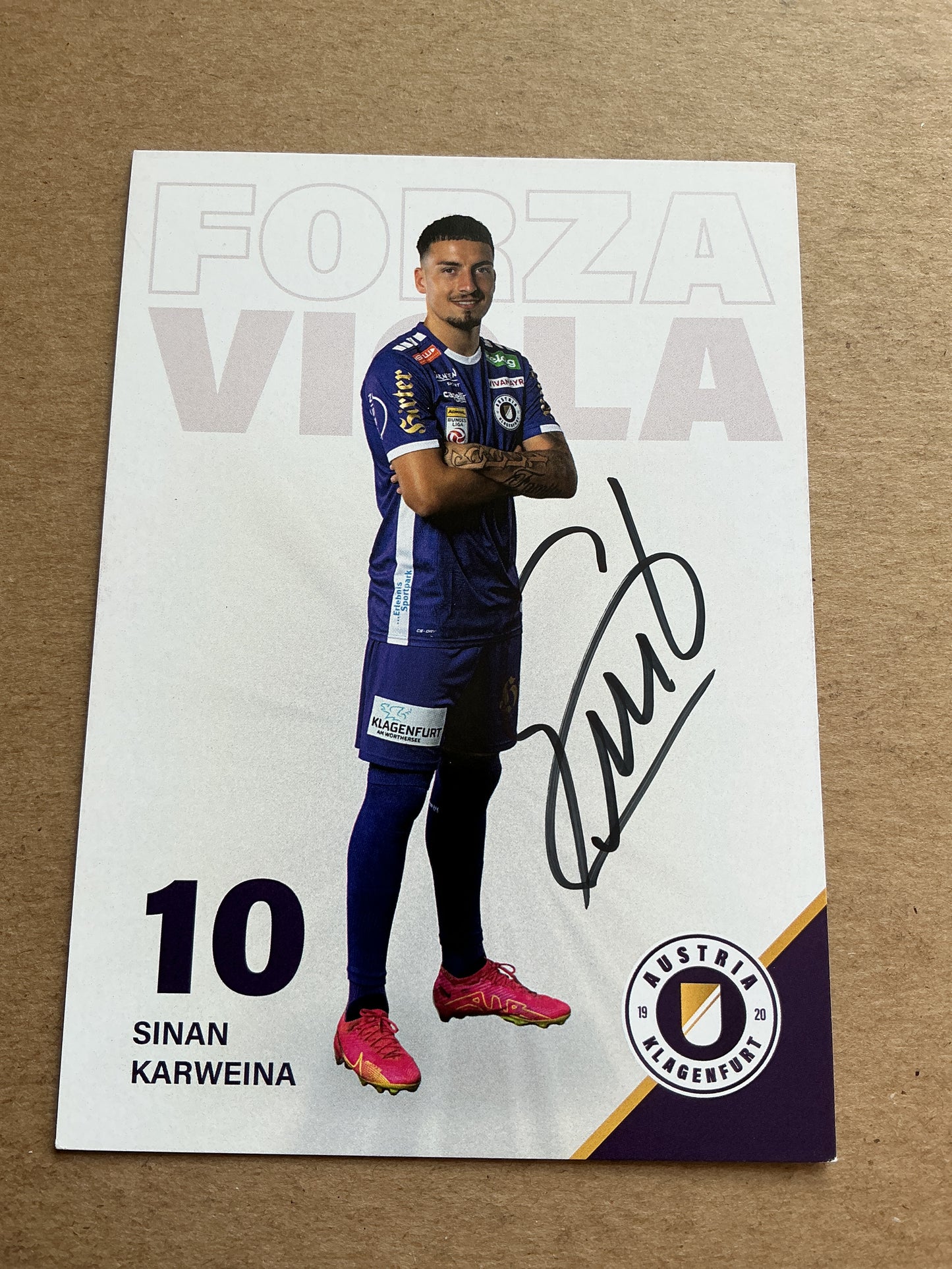 Sinan Karweina, Germany 🇩🇪 Austria Klagenfurt 2023/24 hand signed