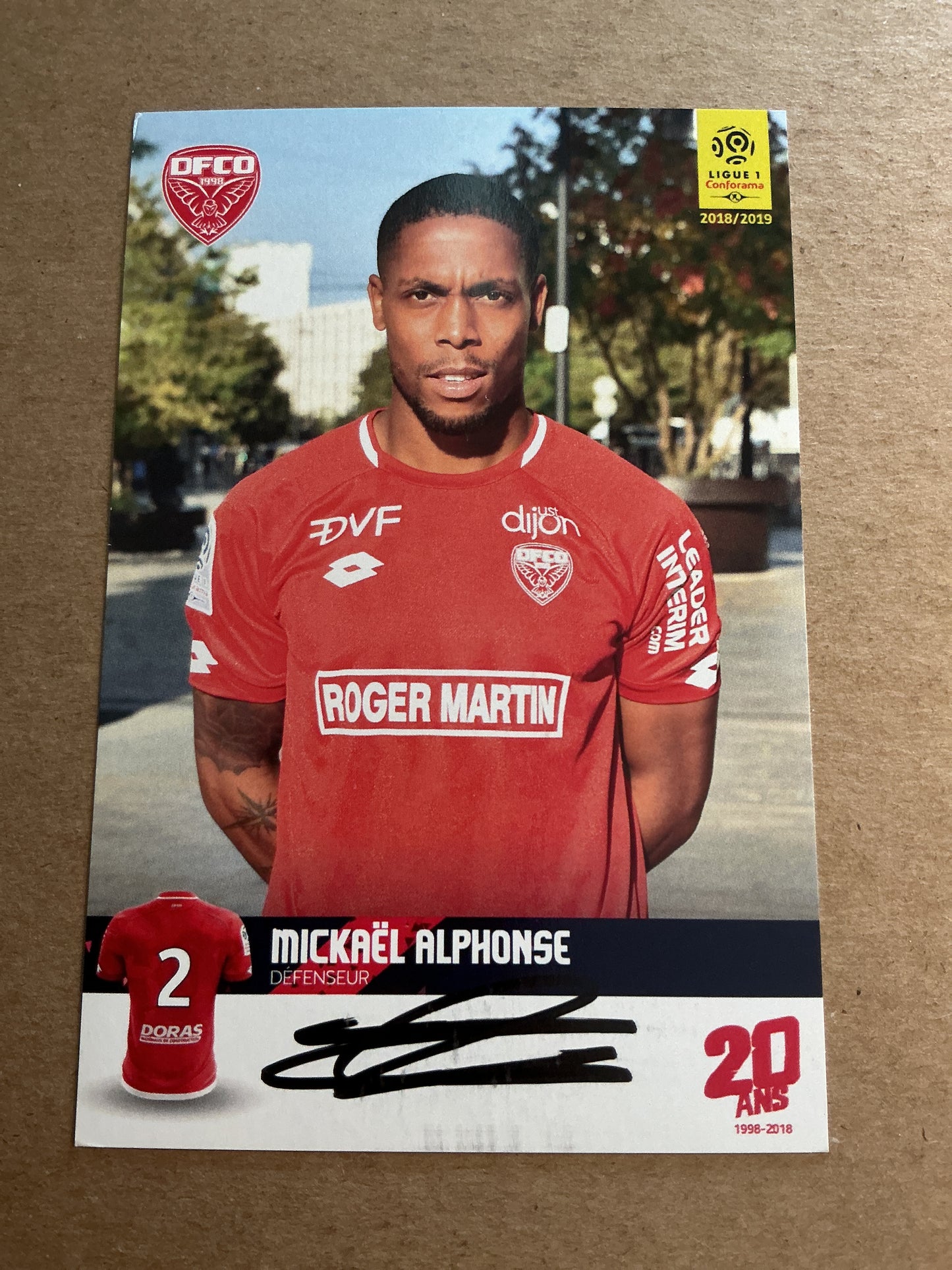 Mickael Alphonse, Guadeloupe 🇬🇵 Dijon FCO 2018/19 hand signed