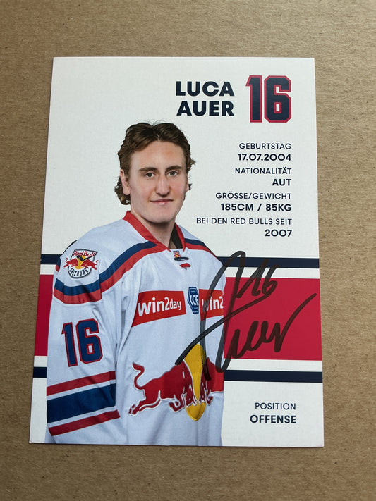 Luca Auer, Austria 🇦🇹 EC Red Bull Salzburg 2024/25 hand signed