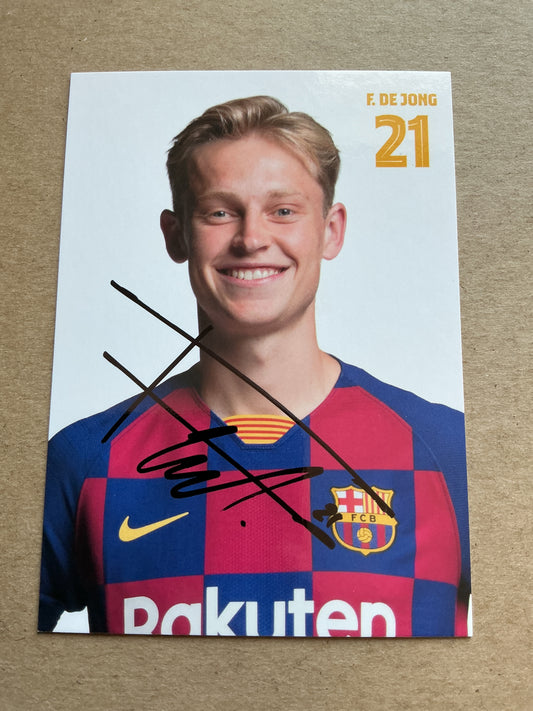 Frenkie de Jong, Netherlands 🇳🇱 FC Barcelona 2019/20 hand signed