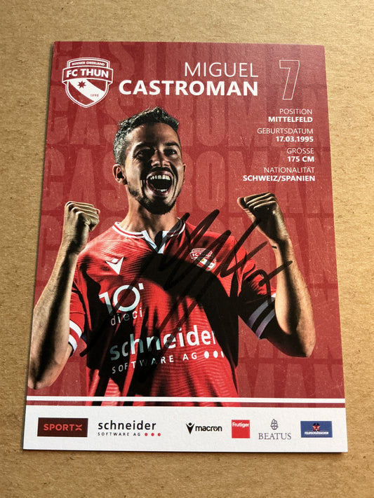 Miguel Castroman, Spain 🇪🇸 FC Thun 2023/24 hand signed