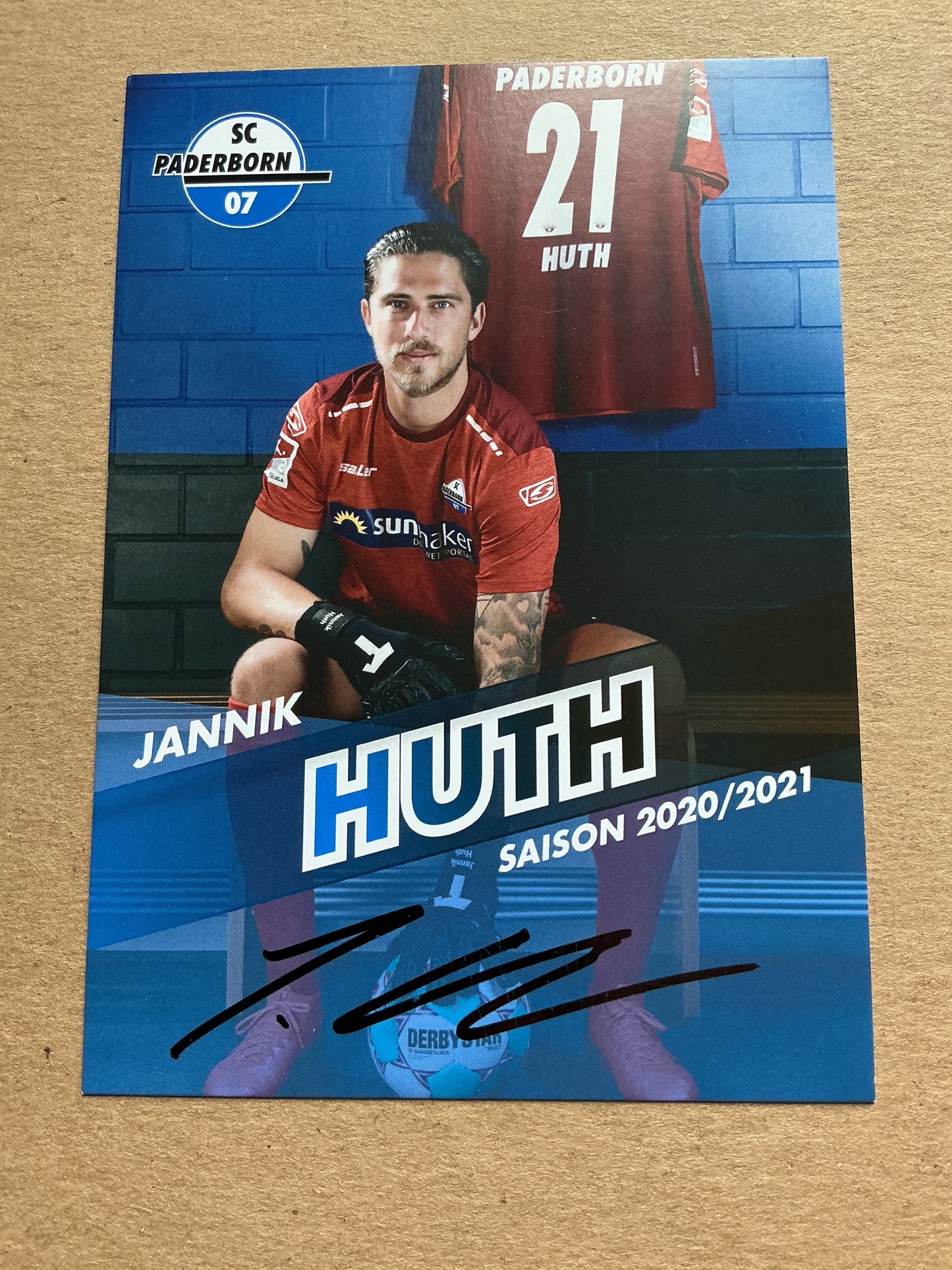 Jannik Huth, Germany 🇩🇪 SC Paderborn 07 2020/21 hand signed