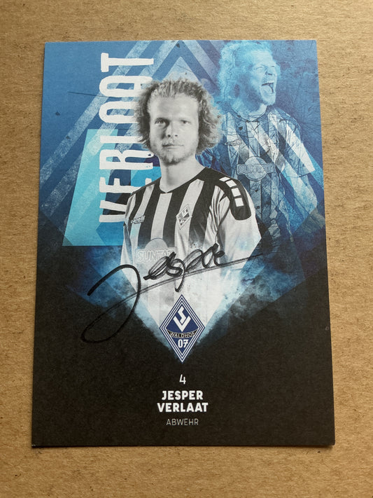 Jesper Verlaat, Netherlands 🇳🇱 SV Waldhof Mannheim 2021/22 hand signed