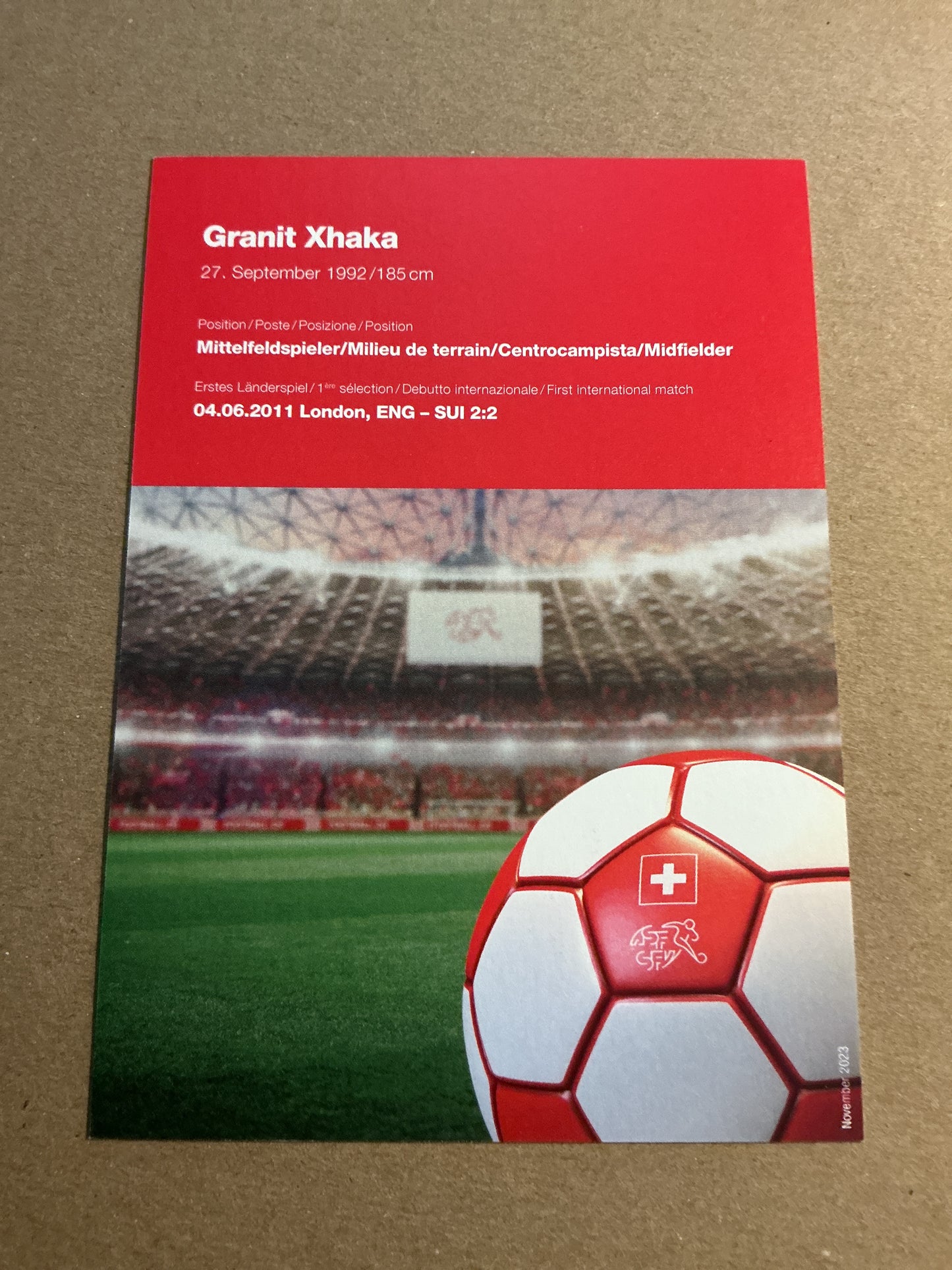 Granit Xhaka, Switzerland 🇨🇭FIFA World Cup 2022  hand signed
