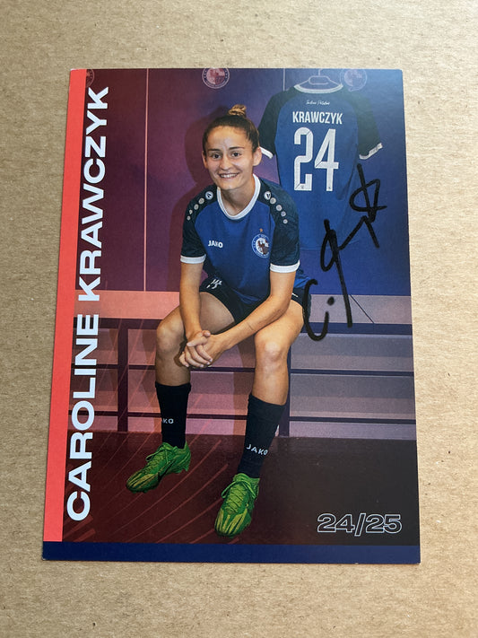 Caroline Krawczyk, Germany 🇩🇪 1.FFC Turbine Potsdam 2024/25 hand signed