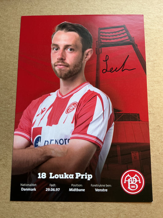 Louka Prip, Denmark 🇩🇰 Aalborg BK 2021/22 hand signed