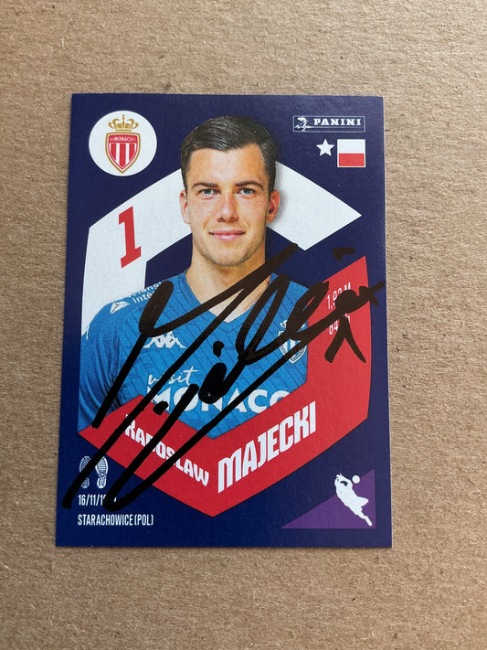 Radoslaw Majecki, Poland 🇵🇱 AS Monaco 2024 Panini hand signed