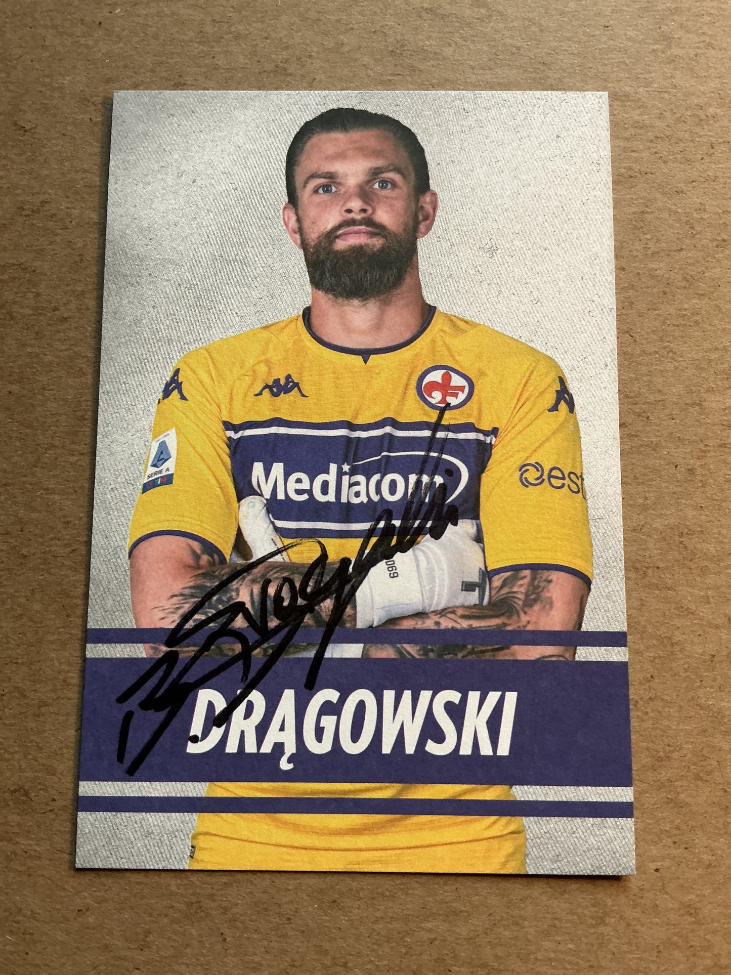 Bartłomiej Drągowski, Poland 🇵🇱 ACF Fiorentina 2021/22 hand signed