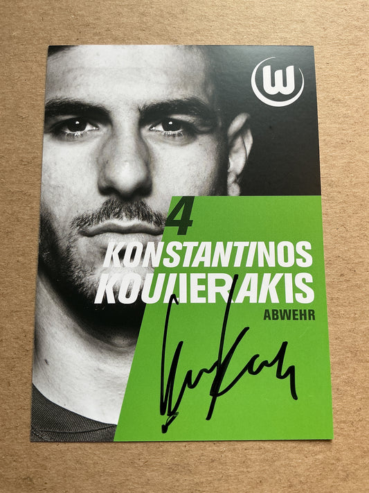 Konstantinos Koulierakis, Greece 🇬🇷 VfL Wolfsburg 2025/26 hand signed