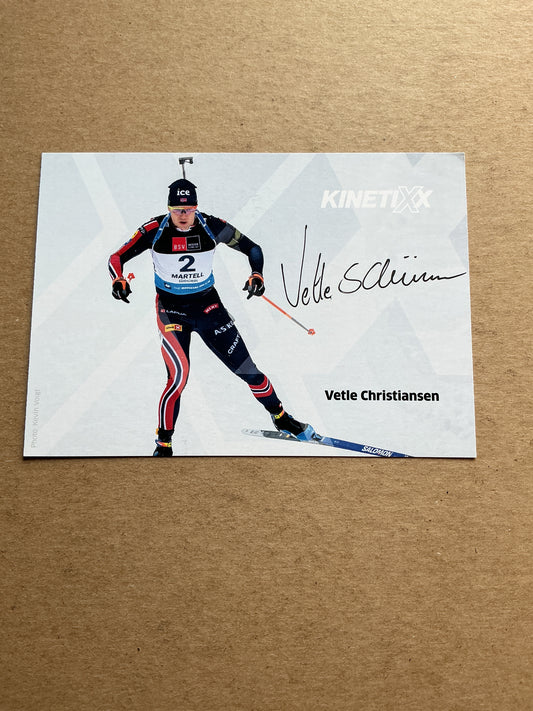 Vetle Christiansen, Norway 🇳🇴 Biathlon Winter Sports 2024/25 hand signed