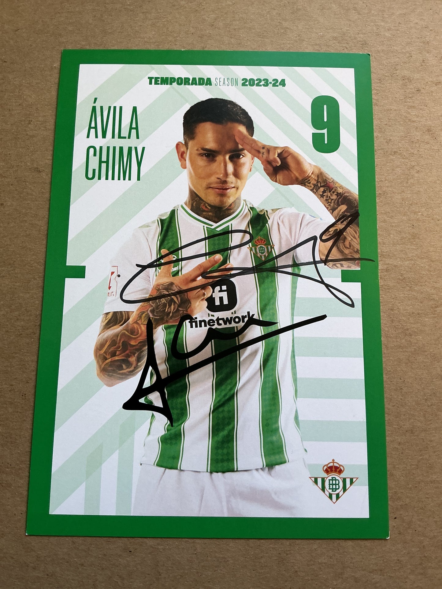 Ávila Chimy, Argentina 🇦🇷 Real Betis 2023/24 hand signed