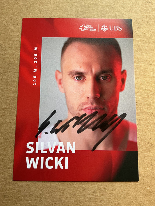Silvan Wicki, Switzerland 🇨🇭 Athletics Summer Olympics 2024 hand signed