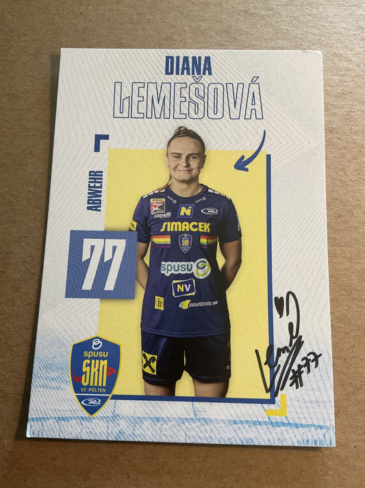 Diana Lemesova, Slovakia 🇸🇰 SKN St. Pölten 2024/25 hand signed