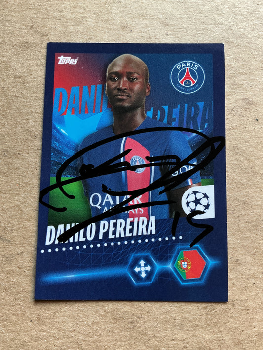 Danilo Pereira, Portugal 🇵🇹 Paris Saint-Germain 2023/24 Topps hand signed