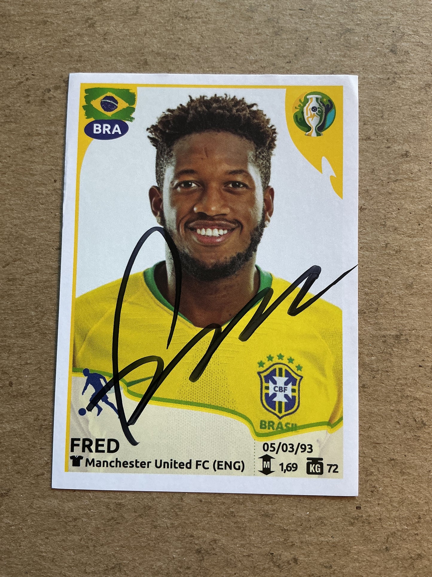 Fred, Brazil 🇧🇷 Copa America 2019 Panini hand signed