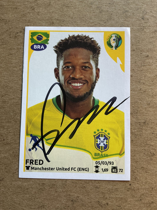 Fred, Brazil 🇧🇷 Copa America 2019 Panini hand signed